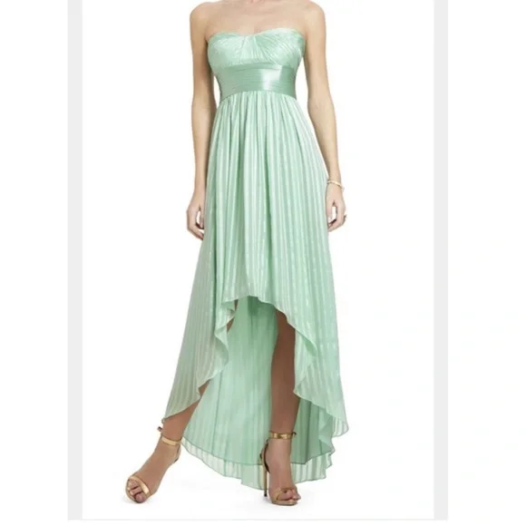 BCBG Alicia Strapless High Low dress, Size 6, mint green